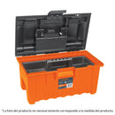 Caja para herramienta, amplia de 22', color naranja