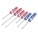 Juego de desarmadores, 6 piezas, mango PVC, Pretul