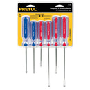 Juego de desarmadores, 6 piezas, mango PVC, Pretul