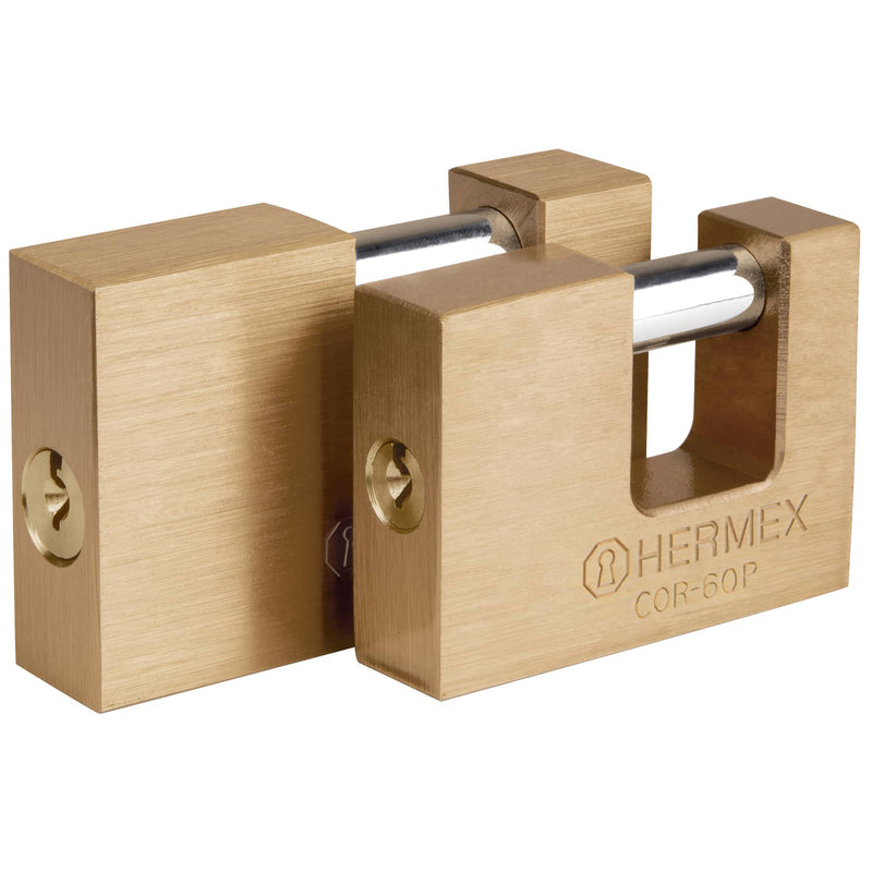 Candado antipalanca, 60mm, cuerpo de latón, Hermex Basic