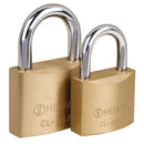 Candado de latón, 40mm, llave tetra, blister, Hermex Basic