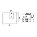 Candado antipalanca, 75mm, cuerpo metálico, Hermex Basic