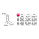 Escuadra esquinera, 4' x 4'