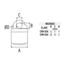 Candado de hierro, 65mm, llave anti-ganzúa, blister