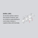 Cerradura de barra libre, derecha