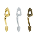 Manija decorativa, latón brillante