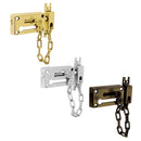 Pasador con cadena de latón antiguo