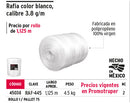 Rafia color blanco, calibre 3.8 g/m, 4.5 kg