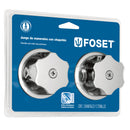 Juego 2 manerales metálicos para regadera, en blister