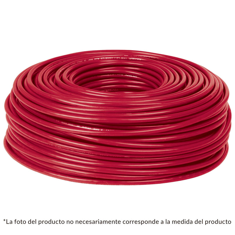 Cable THHW-LS, 14 AWG, color rojo rollo 100 m
