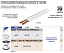 Cordón dúplex para extensiones, 12 AWG rollo 100 m