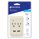 Multicontacto, 2 entradas,con 2 entradas USB, aterrizado