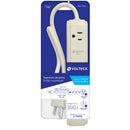 Multicontacto 3 entradas,supresor, 300 joules, 2 puertos USB