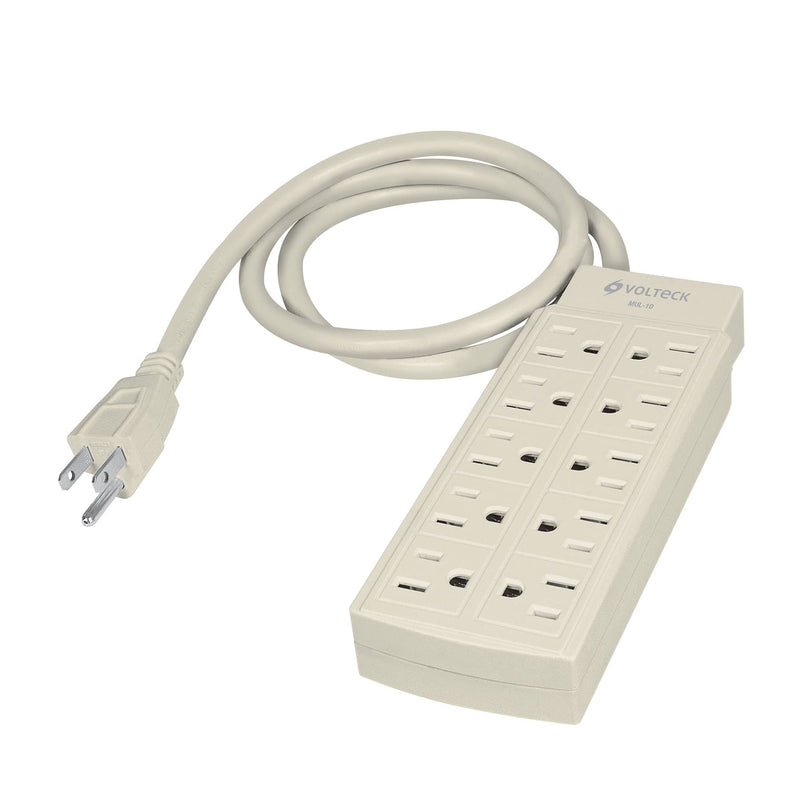 Multicontacto uso rudo, 10 entradas, 14 AWG