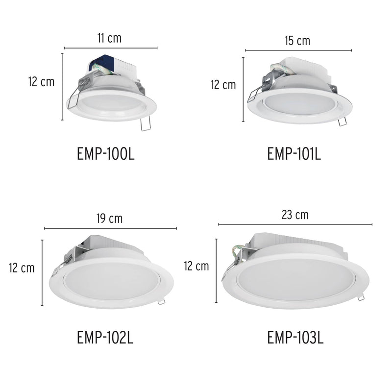 Luminario empotrado redondo de LED, 5 W