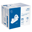 Mezcladora plástica lavabo, cuello curvo, manerales estándar