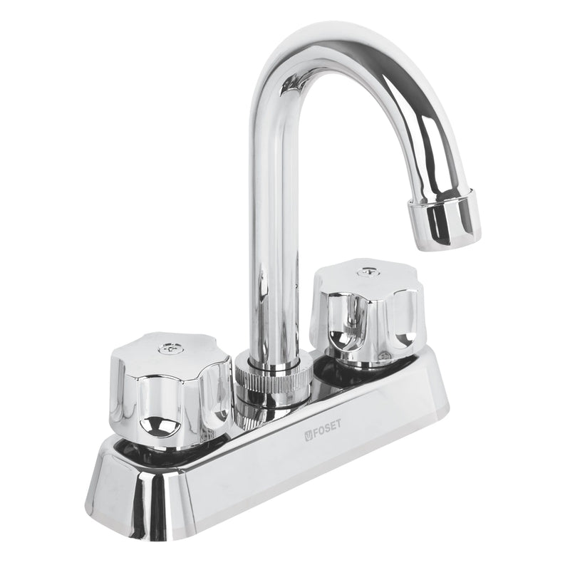 Mezcladora plástica para lavabo, cuello tipo bar, Basic