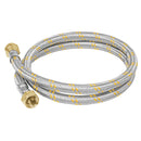 Manguera de hule, 300 cm, revestida de acero inoxidable