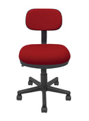 Silla Operativa, respaldo y asiento de tela, mecanismo fijo con altura y profundidad ajustable. Dimensiones: ancho t. 43 cm, profundidad 53 cm, altura 92 cm.  Colores disponibles: ROJO, NARANJA, REY, VINO, AMARILLO, PERA, OXFORD, NEGRO, CAMELLO, MARFIL.